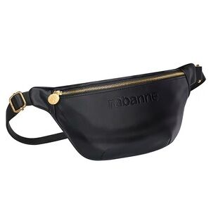 Paco Rabanne Black and Gold Belt Bag